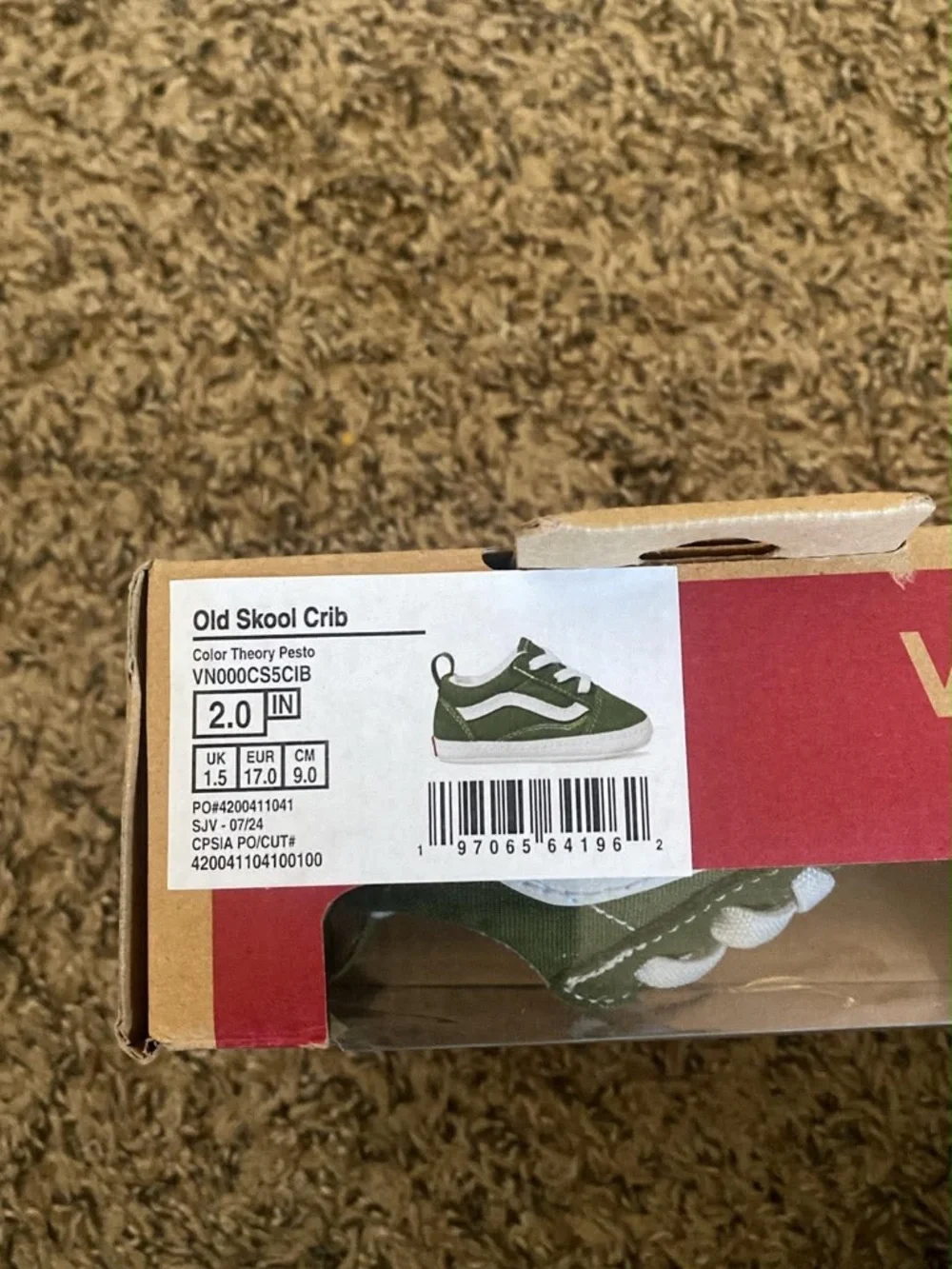 Vans Crib shoes size 2